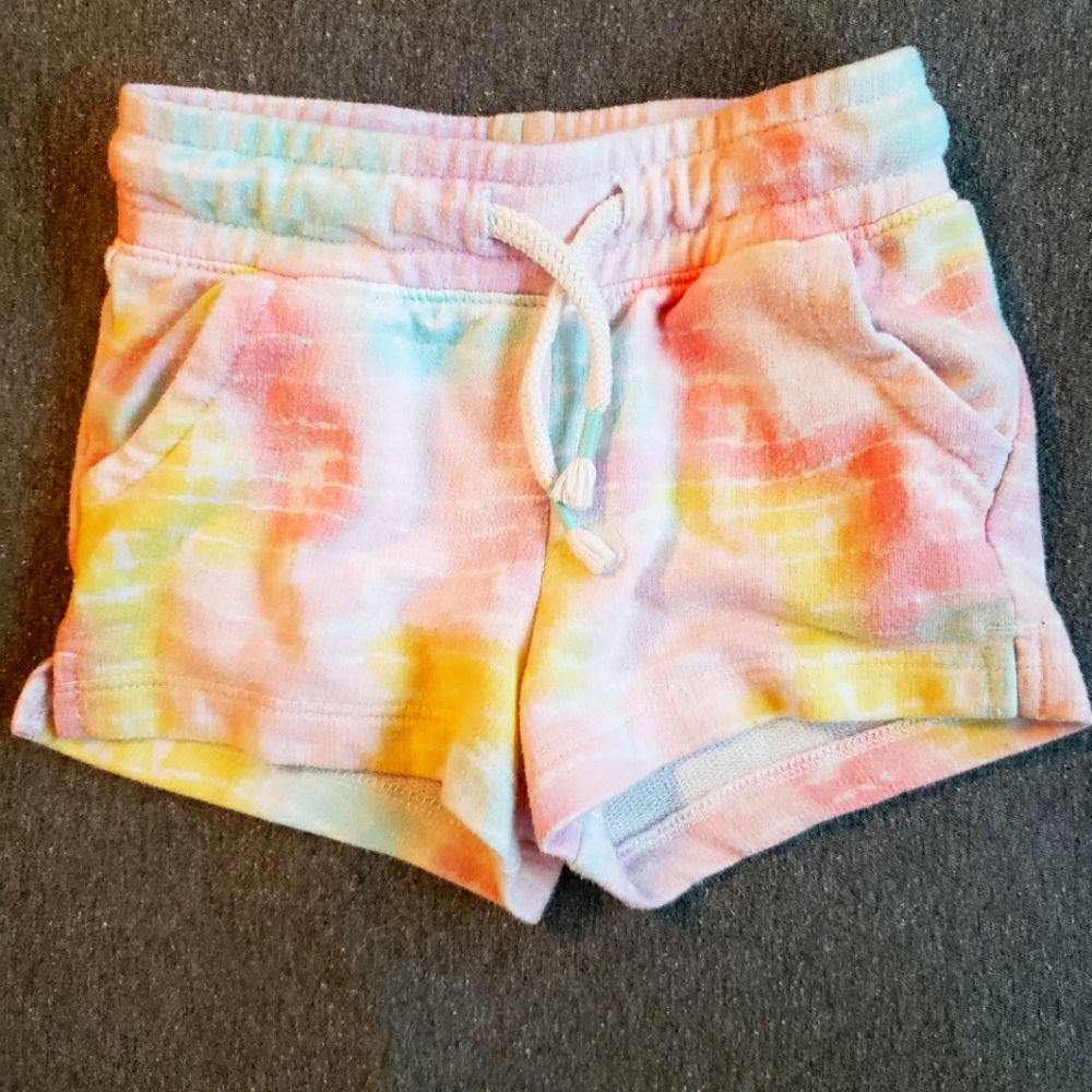 Cat and Jack, 2T girl/non-binary shorts, pastel tye-dye